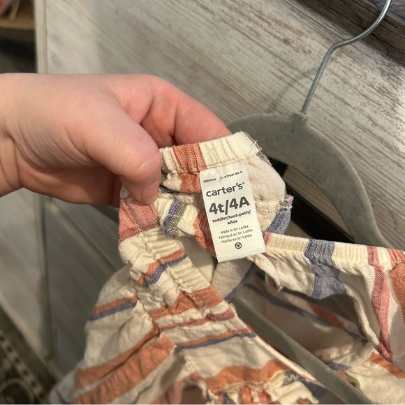 Carter's Toddler Girls Linen Sleeveless A-Line Dress 4T - Picture 5 of 5